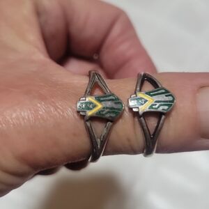 1944 STERLING SILVER & ENAMELED CLASS RINGS birks